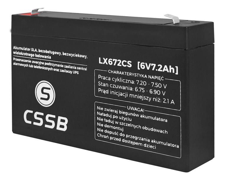 Akumulátor bezúdržbový SLA 6V 7,2Ah