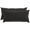 vidaXL Poťah na podložku 2 pcs HEERLEN Čierna 40 x 80 cm Polyester