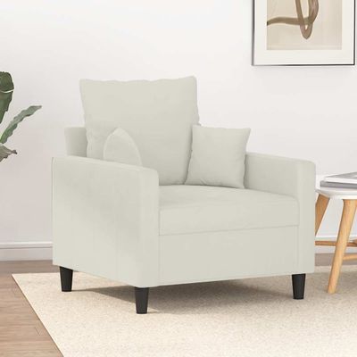 vidaXL Kreslo krémové 60 cm zamat