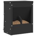 vidaXL Kŕmidlo pre králiky Čierna 20 x 12,5 x 25 cm 3 kg