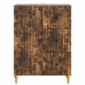 vidaXL Servírovacia skriňa so zásuvkou Dymový dub 66 x 34,5 x 90 cm