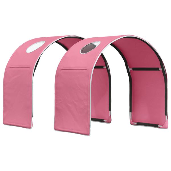 vidaXL Tunelová posteľ 2 pcs Ružová 211 x 52,5 x 2 cm Polyester
