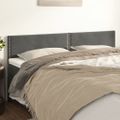 vidaXL Čelá postele 2 ks tmavosivé 100x5x78/88 cm zamat