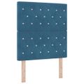 vidaXL Posteľ s pružinovým rámom Tmavo modrá 200 x 80 cm Zamat