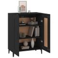 vidaXL Komoda čierna 69,5x34x90 cm spracované drevo