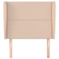 vidaXL Čelo postele so záhybmi kapučínové 103x23x118/128 cm umelá koža