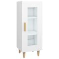 vidaXL Komoda biela 34,5x34x90 cm spracované drevo