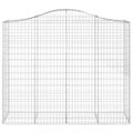 vidaXL Oblúkový gabionový kôš 200x50x160/180 cm pozinkované železo