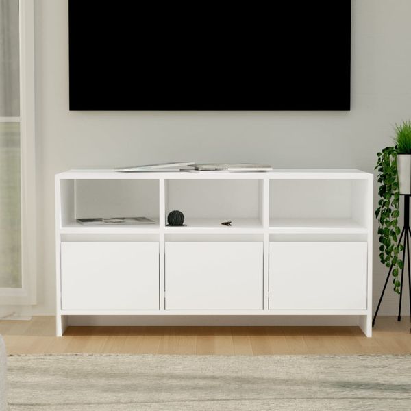 vidaXL TV skrinka, biela 102x37,5x52,5 cm, kompozitné drevo