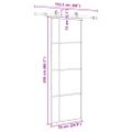 vidaXL Posuvné dvere s kovaním čierne 76x205 cm ESG sklo