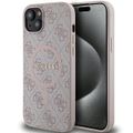 Puzdro Guess pre iPhone 15 Plus 6,7" GUHMP15MG4GFRP ružové HC MAGSAFE PU 4G RING CLASSIC LOGO