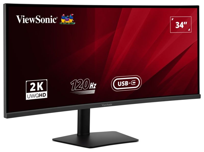 ViewSonic VA3420C '34" 21:9, 3440 x 1440,SuperClear® IPS zakřivený monitor, 120Hz, 2 HDMI, DP, USB, USB-C 96W, speakers LED monitor, prohnutý, 34", IPS, 3440×1440, 21:9, 1ms, 300cd/m2, 2× HDMI, DisplayPort, 2× USB, USB-C, cerný, energ. tr. F