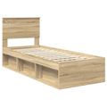 vidaXL Rám postele Sonoma dub 75 x 190 cm Masívne borovicové drevo