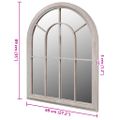 vidaXL Rustikálne záhradné zrkadlo 69x89 cm, do interiéru a exteriéru