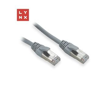 LYNX FTP patch kábel Cat5e PVC, CCA, 0,5 m, sivý (balenie obsahuje 10 ks)