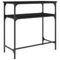 vidaXL Konzolový stolík čierny 75x35,5x75 cm kompozitné drevo