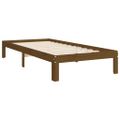 vidaXL Posteľný rám s čelom medovohnedý 90x200 cm masívne drevo