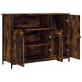 vidaXL Komoda dymový dub 100x35x75 cm kompozitné drevo