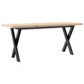 vidaXL Konferenčný stolík v tvare X 110x40x45,5 cm borovica a oceľ