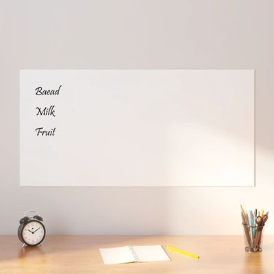 vidaXL Nástenná magnetická tabuľa biela 100x50 cm tvrdené sklo