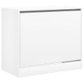 vidaXL Botník biely 80x42x69 cm spracované drevo