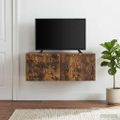 vidaXL Nástenná TV skrinka 59,5 x 31 cm Dymový dub Kompozitné drevo