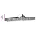 vidaXL Kurín 10x2x2 m, pozinkovaná oceľ