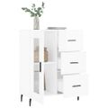 vidaXL Komoda lesklá biela 69,5x34x90 cm spracované drevo