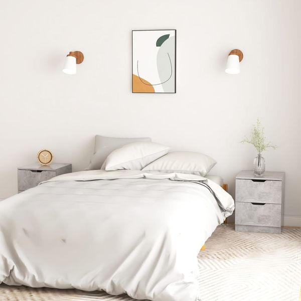 vidaXL Nočné stolíky 2 ks betónovosivé 40x40x50 cm drevotrieska