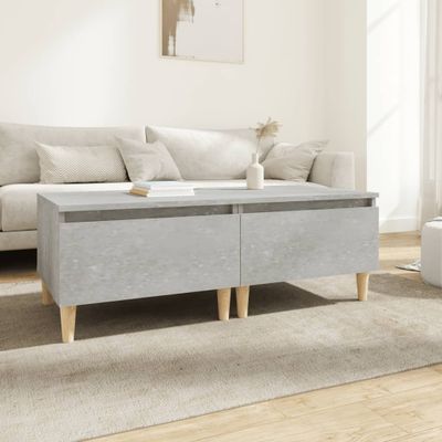 vidaXL Bočné stolíky 2 ks betónovosivé 50x46x35 spracované drevo