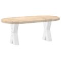 vidaXL Nohy konferenčného stolíka v tvare X, 2 ks, biele, 38 x (42-43) cm, oceľové