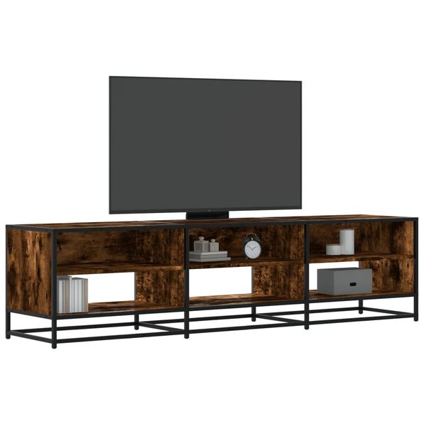 vidaXL TV skrinka dymový dub 180x40x46 cm kompozitné drevo