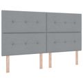 vidaXL Posteľ boxspring s matracom Svetlosivá 180 x 200 cm Látka