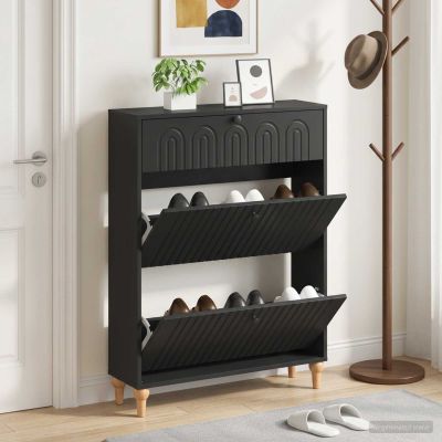 vidaXL Skriňa na topánky ALKMAAR 78 x 24 x 103 cm Kompozitné drevo
