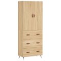 vidaXL Vysoká skrinka dub sonoma 69,5x34x180 cm spracované drevo