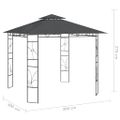 vidaXL Altánok 3x3x2,7 m antracitový 160 g/m²