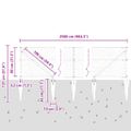 vidaXL Hexagonálny plot s stĺpom 25 x 0,8 m PVC potiahnutá oceľ Sivá