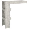 vidaXL Nástenný barový stôl betónový 102x45x103,5cm spracované drevo