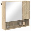 vidaXL Zrkadlová skrinka Sonoma dub 59 x 17 x 55 cm Kompozitné drevo