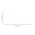 vidaXL Krbová sklenená doska polkruhová 1200x500 mm