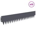 vidaXL Obrubník trávnika 10 ks 103 x 20 cm Oceľ Antracitová