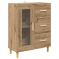 vidaXL Highboard Remeselný dub 69,5 x 34 x 180 cm Kompozitné drevo