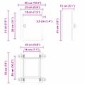 vidaXL Ovládacia skriňa Sivá 32 x 13 x 33 cm ABS plast