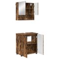 vidaXL Sada kúpeľňového nábytku 2 ks Dymová dub 61 x 35 x 64 cm