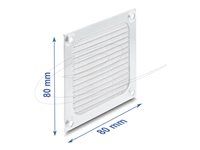 Mřížka ventilátoru s filtrem - aluminum, with stainless steel filter mesh - stříbrná
