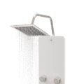 vidaXL Sprchový panel zo skla 25x47,5x130 cm biely