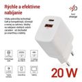 Univerzálny USB adaptér GaN do siete PD 20 W max.