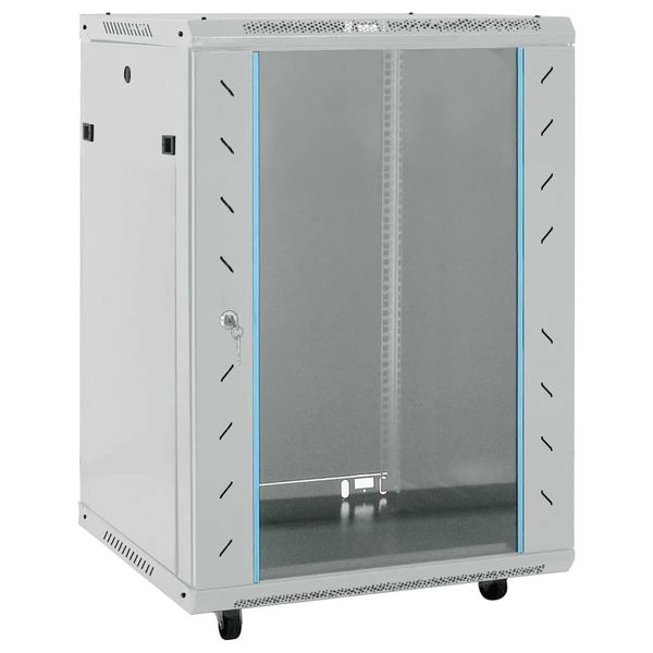 vidaXL Sieťový kabinet s úložiskom Sivá 60 x 60 x 80 cm Oceľ