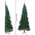 vidaXL Rohový umelý vianočný strom s 300 LED-i Zelená 180 cm PVC a kov