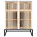 vidaXL Komoda biela 60x30x75 cm kompozitné drevo
